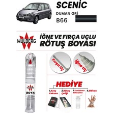 Wulberg Renault Scenic Duman Gri B66 Rötuş Boya 25 ml Iğne & Fırça Uçlu Kalıcı Çizik Giderici