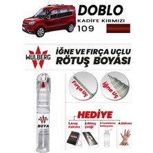 Wulberg Fiat Doblo Kadife Kırmızısı 109 Rötuş Boya 25 ml Iğne & Fırça Uçlu Kalıcı Çizik Giderici