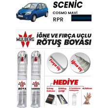 Wulberg Renault Scenic Cosmo Mavi Rpr Rötuş Boya 25 ml + Vernik Iğne & Fırça Uçlu Kalıcı Çizik Giderici