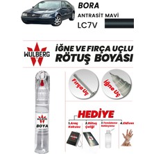 Wulberg Volkswagen Bora Antrasit Mavi LC7V Rötuş Boya 25 ml Iğne & Fırça Uçlu Kalıcı Çizik Giderici