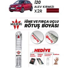 Wulberg Hyundai I20 Alev Kırmızı X2R Rötuş Boya 25 ml Iğne & Fırça Uçlu Kalıcı Çizik Giderici
