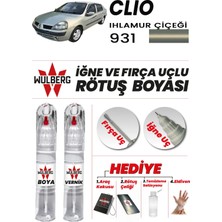 Wulberg Renault Clio Ihlamur Çiçeği 931 Rötuş Boya 25 ml + Vernik Iğne & Fırça Uçlu Kalıcı Çizik Giderici