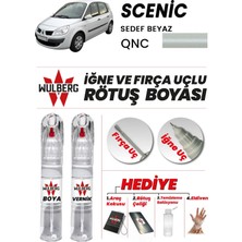 Wulberg Renault Scenic Beyaz Qnc Rötuş Boya 25 ml + Vernik Iğne & Fırça Uçlu Kalıcı Çizik Giderici