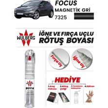 Wulberg Ford Focus Magnetik Gri 7325 Rötuş Boya 25 ml Iğne & Fırça Uçlu Kalıcı Çizik Giderici