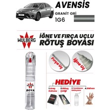Wulberg Toyota Avensis Granit Gri 1g6 Rötuş Boya 25 ml Iğne & Fırça Uçlu Kalıcı Çizik Giderici