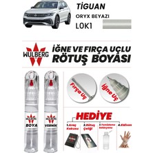 Wulberg Volkswagen Tiguan Oryx Beyazı L0K1 Rötuş Boya 25 ml + Vernik Iğne & Fırça Uçlu Kalıcı Çizik Giderici