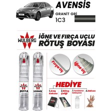 Wulberg Toyota Avensis Granit Gri 1c3 Rötuş Boya 25 ml + Vernik Iğne & Fırça Uçlu Kalıcı Çizik Giderici