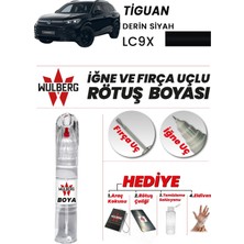 Wulberg Volkswagen Tiguan Derin Siyah LC9X Rötuş Boya 25 ml Iğne & Fırça Uçlu Kalıcı Çizik Giderici