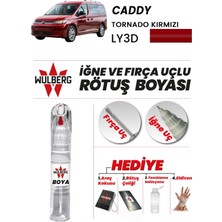 Wulberg Volkswagen Caddy Tornado Kırmızı LY3D Rötuş Boya 25 ml Iğne & Fırça Uçlu Kalıcı Çizik Giderici