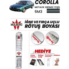 Wulberg Toyota Corolla Grimsi Yeşil 6m3 Rötuş Boya 25 ml Iğne & Fırça Uçlu Kalıcı Çizik Giderici