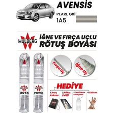 Wulberg Toyota Avensis Pearl Gri 1A5 Rötuş Boya 25 ml + Vernik Iğne & Fırça Uçlu Kalıcı Çizik Giderici