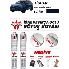 Wulberg Volkswagen Tiguan A. Mavi LC5B Rötuş Boya 25 ml + Vernik Iğne & Fırça Uçlu Kalıcı Çizik Giderici