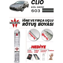 Wulberg Renault Clio Kül Grisi 603 Rötuş Boya 25 ml Iğne & Fırça Uçlu Kalıcı Çizik Giderici