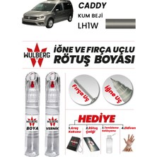 Wulberg Volkswagen Caddy Kum Beji LH1W Rötuş Boya 25 ml + Vernik Iğne & Fırça Uçlu Kalıcı Çizik Giderici