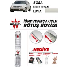 Wulberg Volkswagen Bora Şeker Beyazı LB9A Rötuş Boya 25 ml Iğne & Fırça Uçlu Kalıcı Çizik Giderici