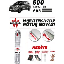 Wulberg Fiat 500 Kurşun Gri 695 Rötuş Boya 25 ml Iğne & Fırça Uçlu Kalıcı Çizik Giderici Rutuş