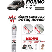Wulberg Fiat Fiorino Kum Gri 551 Rötuş Boya 25 ml Iğne & Fırça Uçlu Kalıcı Çizik Giderici Rutuş