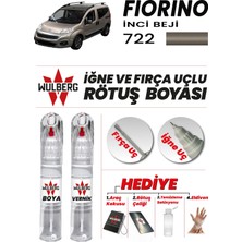 Wulberg Fiat Fiorino Inci Beji 722 Rötuş Boya 25 ml + Vernik Iğne & Fırça Uçlu Kalıcı Çizik Giderici Rutuş