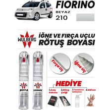 Wulberg Fiat Fiorino Beyaz 210 Rötuş Boya 25 ml + Vernik Iğne & Fırça Uçlu Kalıcı Çizik Giderici Rutuş