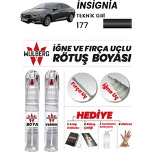 Wulberg Opel Insignia Teknik Gri 177 Rötuş Boya 25 ml + Vernik Iğne & Fırça Uçlu Kalıcı Çizik Giderici