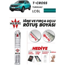 Wulberg Volkswagen T-Cross Turkuaz LC6L Rötuş Boya 25 ml Iğne & Fırça Uçlu Kalıcı Çizik Giderici