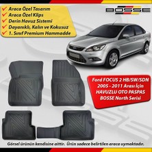 Ford Focus 2 Paspas Araca Özel Sedan / Hb 2005-2011 Derin Havuzlu Paspas Bosse North Serisi