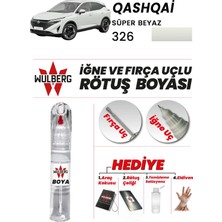 Wulberg Nissan Qashqai Süper Beyaz 326 Rötuş Boya 25 ml Iğne & Fırça Uçlu Kalıcı Çizik Giderici