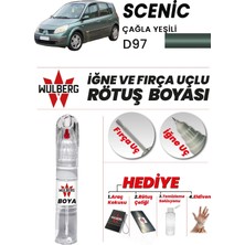 Wulberg Renault Scenic Çağla Yeşili D97 Rötuş Boya 25 ml Iğne & Fırça Uçlu Kalıcı Çizik Giderici