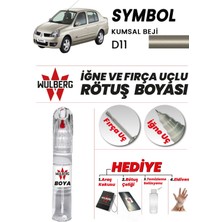Wulberg Renault Symbol Kumsal Beji D11 Rötuş Boya 25 ml Iğne & Fırça Uçlu Kalıcı Çizik Giderici