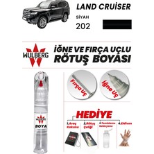 Wulberg Toyota Land Cruiser Siyah 202 Rötuş Boya 25 ml Iğne & Fırça Uçlu Kalıcı Çizik Giderici