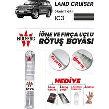 Wulberg Toyota Land Cruiser Granit Gri 1c3 Rötuş Boya 25 ml Iğne & Fırça Uçlu Kalıcı Çizik Giderici
