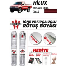 Wulberg Toyota Hılux Metalik Mika 3k4 Rötuş Boya 25 ml + Vernik Iğne & Fırça Uçlu Kalıcı Çizik Giderici