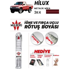 Wulberg Toyota Hilux Metalik Mika 3k4 Rötuş Boya 25 ml Iğne & Fırça Uçlu Kalıcı Çizik Giderici