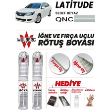 Wulberg Renault Latitude Beyaz Qnc Rötuş Boya 25 ml + Vernik Iğne & Fırça Uçlu Kalıcı Çizik Giderici