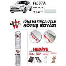 Wulberg Ford Fiesta Buz Beyaz 4017 Rötuş Boya 25 ml Iğne & Fırça Uçlu Kalıcı Çizik Giderici
