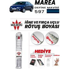 Wulberg Fiat Marea Define Mavisi 597 Rötuş Boya 25 ml Iğne & Fırça Uçlu Kalıcı Çizik Giderici Rutuş