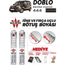 Wulberg Fiat Doblo Bronz Kahve 444 Rötuş Boya 25 ml + Vernik Iğne & Fırça Uçlu Kalıcı Çizik Giderici