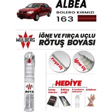 Wulberg Fiat Albea Bolero Kırmızı 163 Rötuş Boya 25 ml Iğne & Fırça Uçlu Kalıcı Çizik Giderici Rutuş