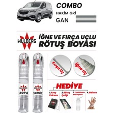 Wulberg Opel Combo Hakim Gri Gan Rötuş Boya 25 ml + Vernik Iğne & Fırça Uçlu Kalıcı Çizik Giderici