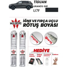 Wulberg Volkswagen Tiguan Uranüs Gri LI7F Rötuş Boya 25 ml + Vernik Iğne & Fırça Uçlu Kalıcı Çizik Giderici