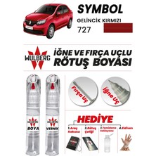 Wulberg Renault Symbol Gelincik K. 727 Rötuş Boya 25 ml + Vernik Iğne & Fırça Uçlu Kalıcı Çizik Giderici