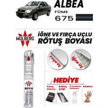 Wulberg Fiat Albea Füme 675 Rötuş Boya 25 ml Iğne & Fırça Uçlu Kalıcı Çizik Giderici Rutuş