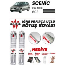 Wulberg Renault Scenic Kül Grisi 603 Rötuş Boya 25 ml + Vernik Iğne & Fırça Uçlu Kalıcı Çizik Giderici