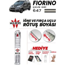 Wulberg Fiat Fiorino Çelik Gri 647 Rötuş Boya 25 ml Iğne & Fırça Uçlu Kalıcı Çizik Giderici Rutuş