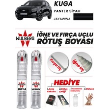 Wulberg Ford Kuga Panter Siyah Jayawwa Rötuş Boya 25 ml + Vernik Iğne & Fırça Uçlu Kalıcı Çizik Giderici