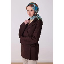 Belli Çiçek Desen Tivil  Ipek Eşarp 4303D E26YA4303D01-84