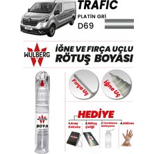 Wulberg Renault Trafic Platin Gri D69 Rötuş Boya 25 ml Iğne & Fırça Uçlu Kalıcı Çizik Giderici