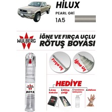 Wulberg Toyota Hilux Pearl Gri 1A5 Rötuş Boya 25 ml Iğne & Fırça Uçlu Kalıcı Çizik Giderici