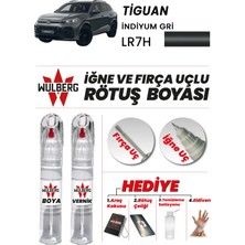 Wulberg Volkswagen Tiguan Indiyum Gri LR7H Rötuş Boya 25 ml + Vernik Iğne Fırça Uçlu Kalıcı Çizik Giderici