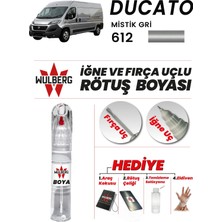 Wulberg Fiat Ducato Mistik Gri 612 Rötuş Boya 25 ml Iğne & Fırça Uçlu Kalıcı Çizik Giderici